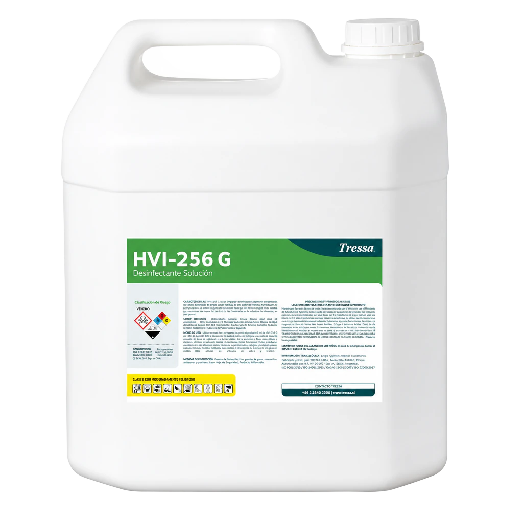 DESINFECTANTE HVI 256 G 20 LT, amonios cuaternarios, Tressa