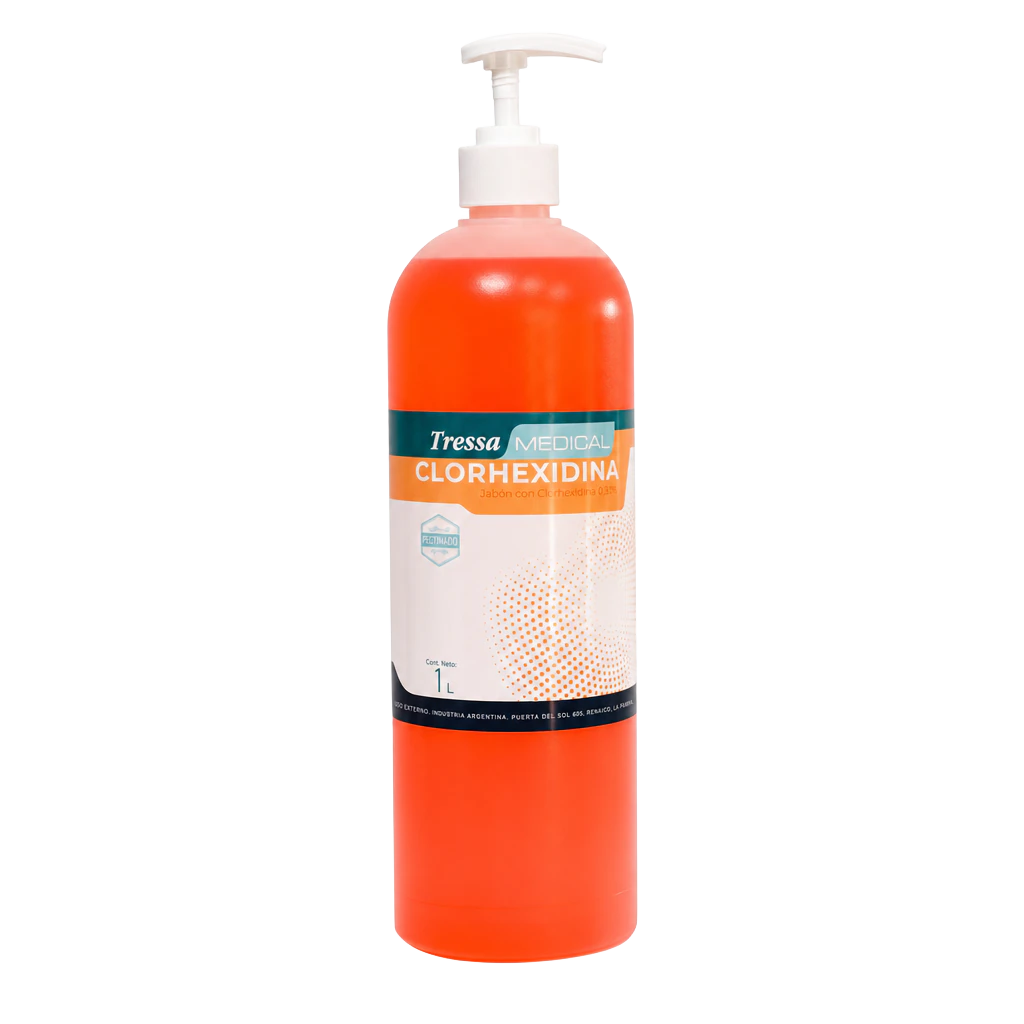 Jabón con Clorhexidina 0,3% 1 L, jabones para manos y piel, Tressa Medical